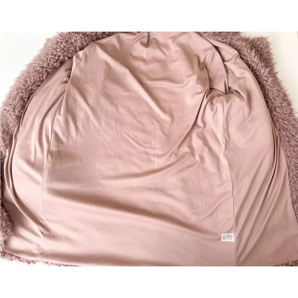 Hyfve Hyfve Hyfve M Teddy Sherpa Pink Faux Fur Coat Lined Good Condition Open - Picture 8 of 13